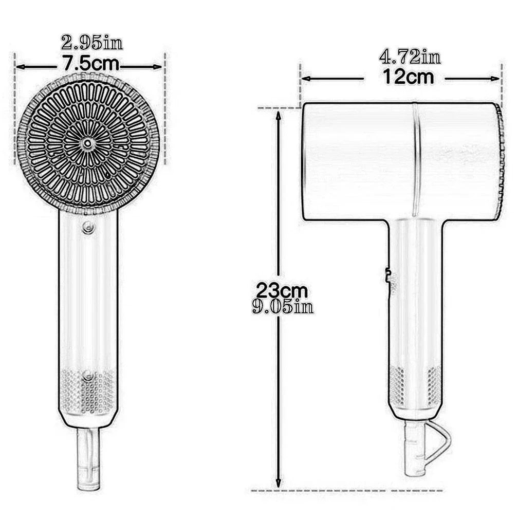 Secador de Cabelo Iônico Zaya 110V – Quente e Frio Portátil